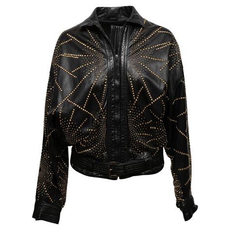 Istante by Versace Leather Jacket .